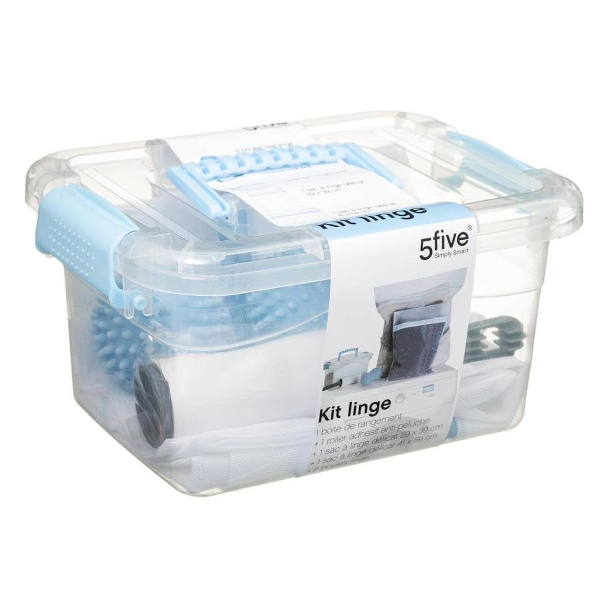 FIVE Kit à Linge 6 Pièces  Maldon  25cm Bleu