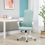Voir la diapositive 2 : VINSETTO Fauteuil de Bureau ergonomique avec accoudoirs et roulettes pivotant - Fonction Inclinaison et Hauteur réglable dim. 62L x 56l x 119,5H cm - Vert