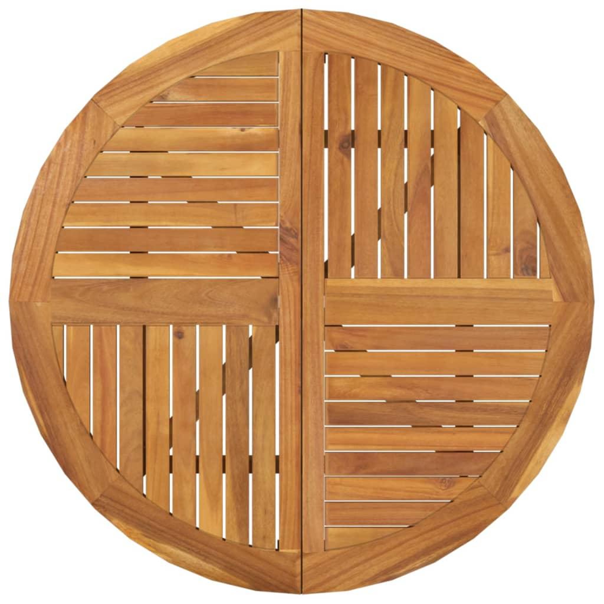 Voir la diapositive 4 : VIDAXL Table de jardin Ø 85 cm Bois d'acacia solide
