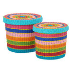 Paris Prix Lot de 2 Paniers de Rangement  Seann  32cm Multicolore