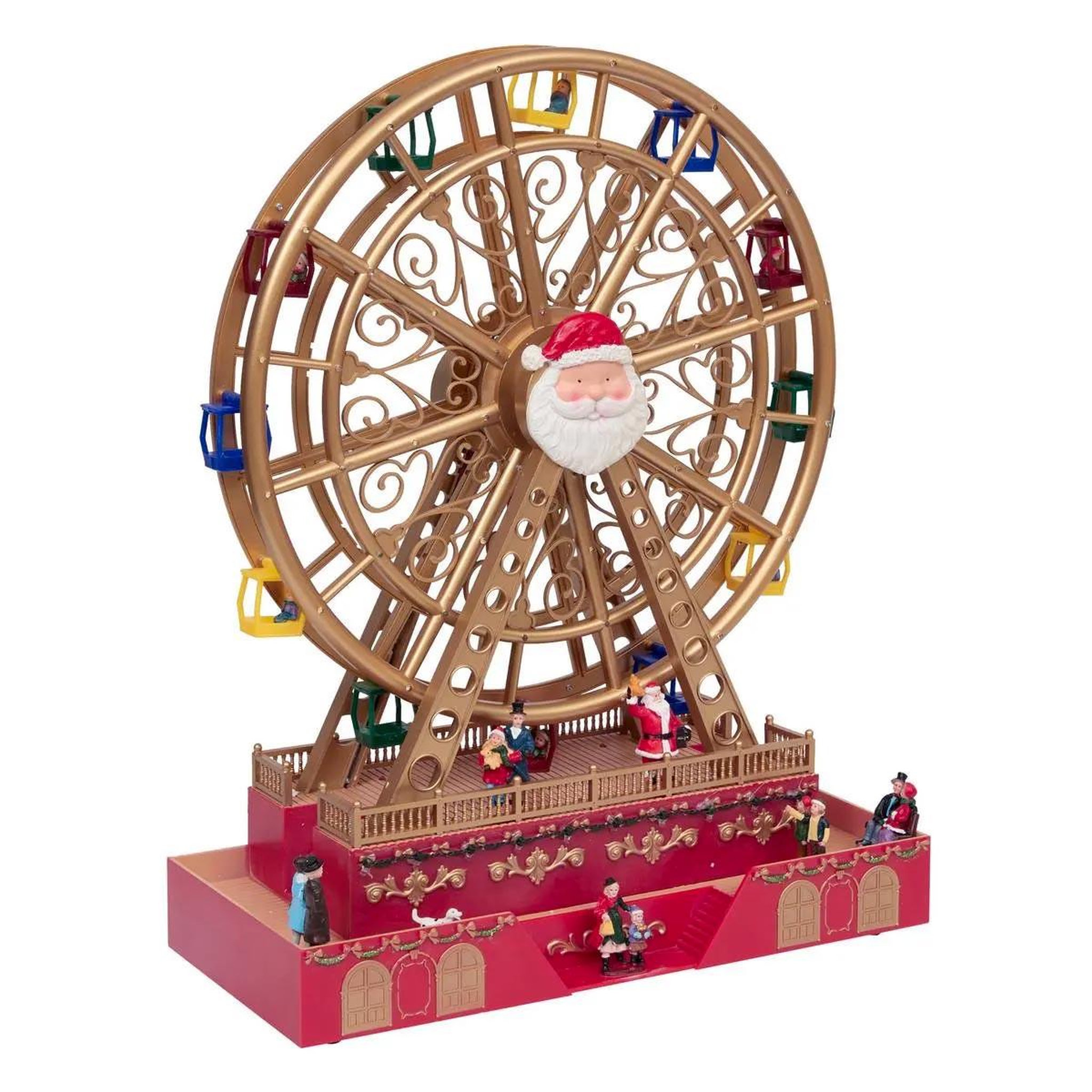 FEERIC LIGHT & CHRISTMAS Village de noël grande roue  fête foraine  49cm multicolore
