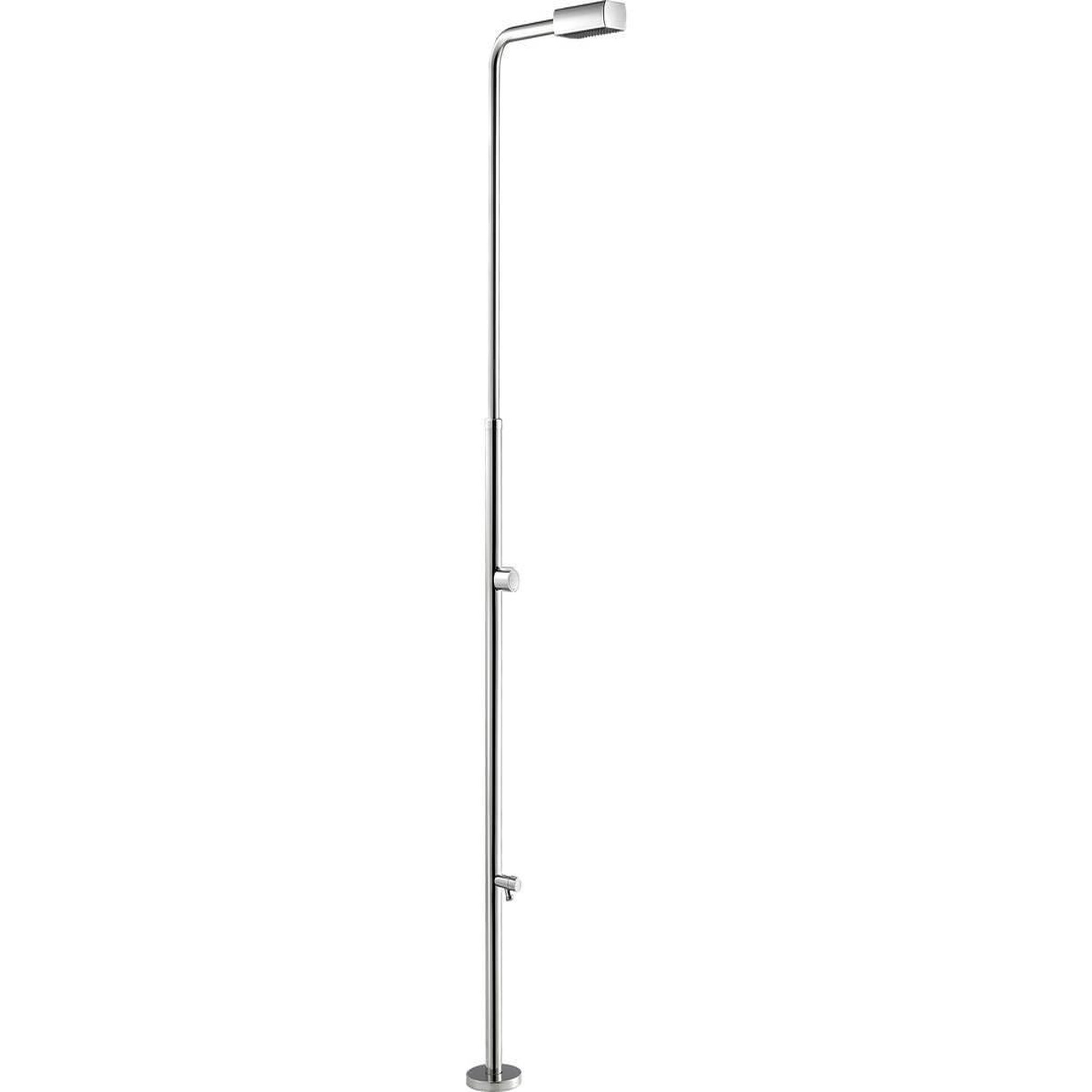 Habitat et Jardin Douche classique piscine avec rince-pieds  Angel  - H.212.8 cm - Acier