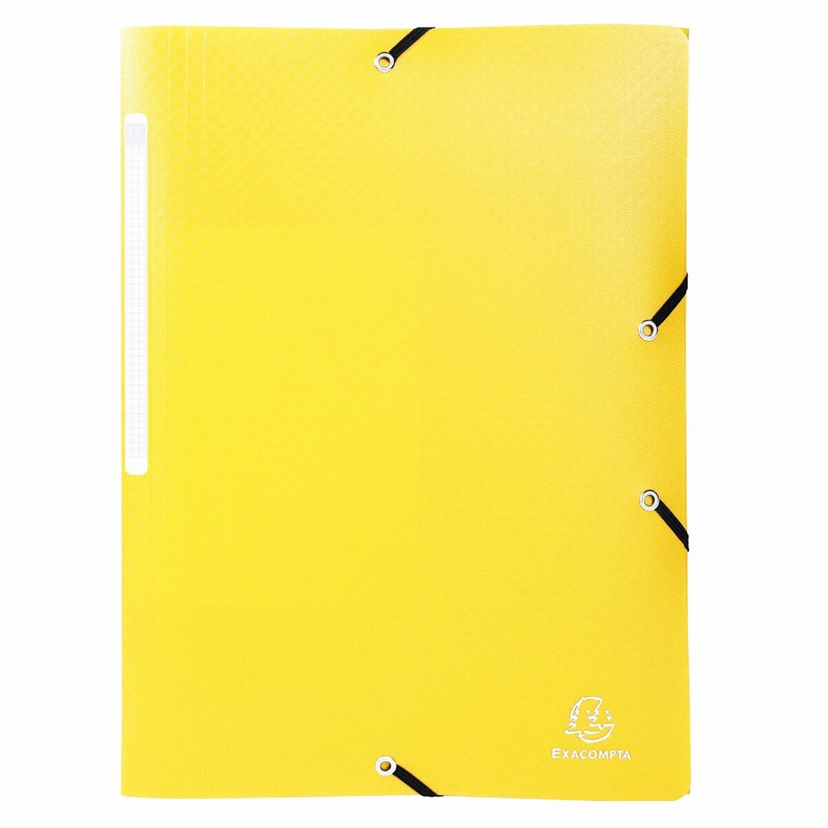 EXACOMPTA Chemise à élastiques 24x32cm 3 rabats polypro opaque jaune