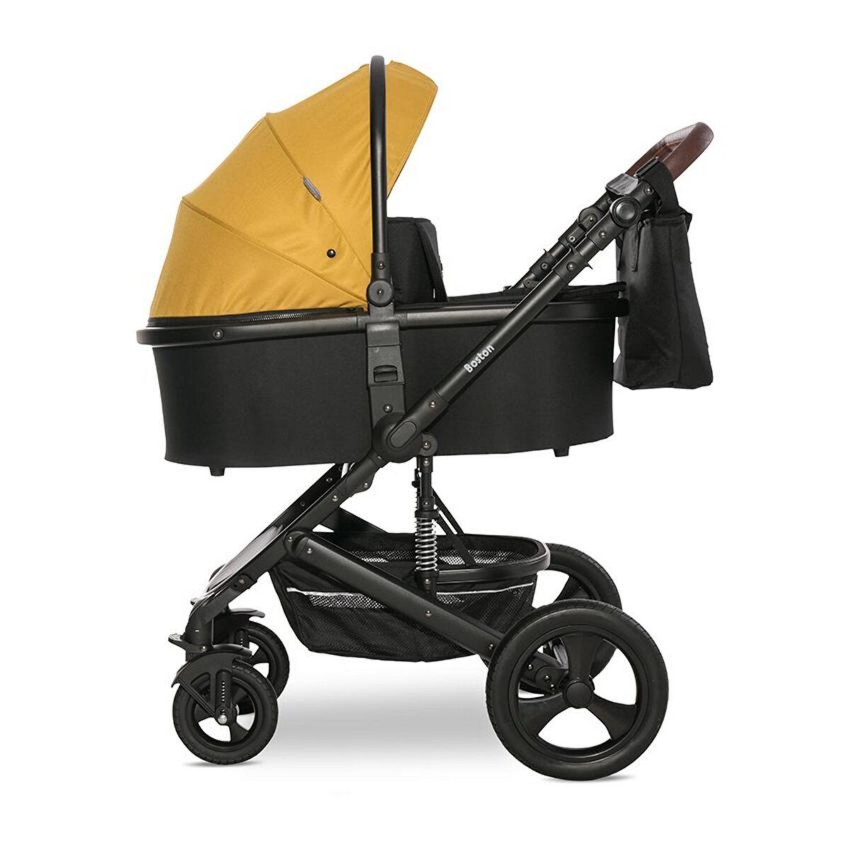 BEBELISSIMO - Poussette combinée trio 3 en 1 - siège auto 0m – nacelle –  dès la naissance – jusqu’à 22kg – Premium - Gold Edition