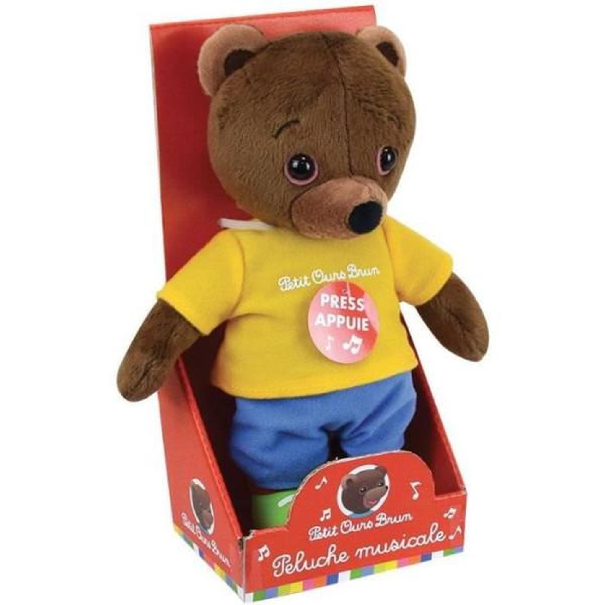 Voir la diapositive 3 : JEMINI PETIT OURS BRUN Peluche Musicale Pour Enfants - 22 cm