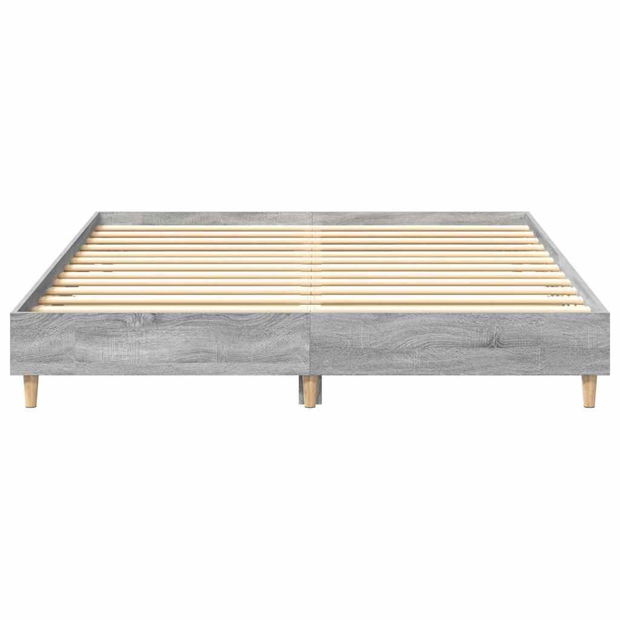 Voir la diapositive 5 : VIDAXL Cadre de lit sans matelas sonoma gris 140x200 cm
