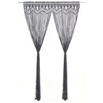 VIDAXL Rideau en macrame Anthracite 140x240 cm Coton