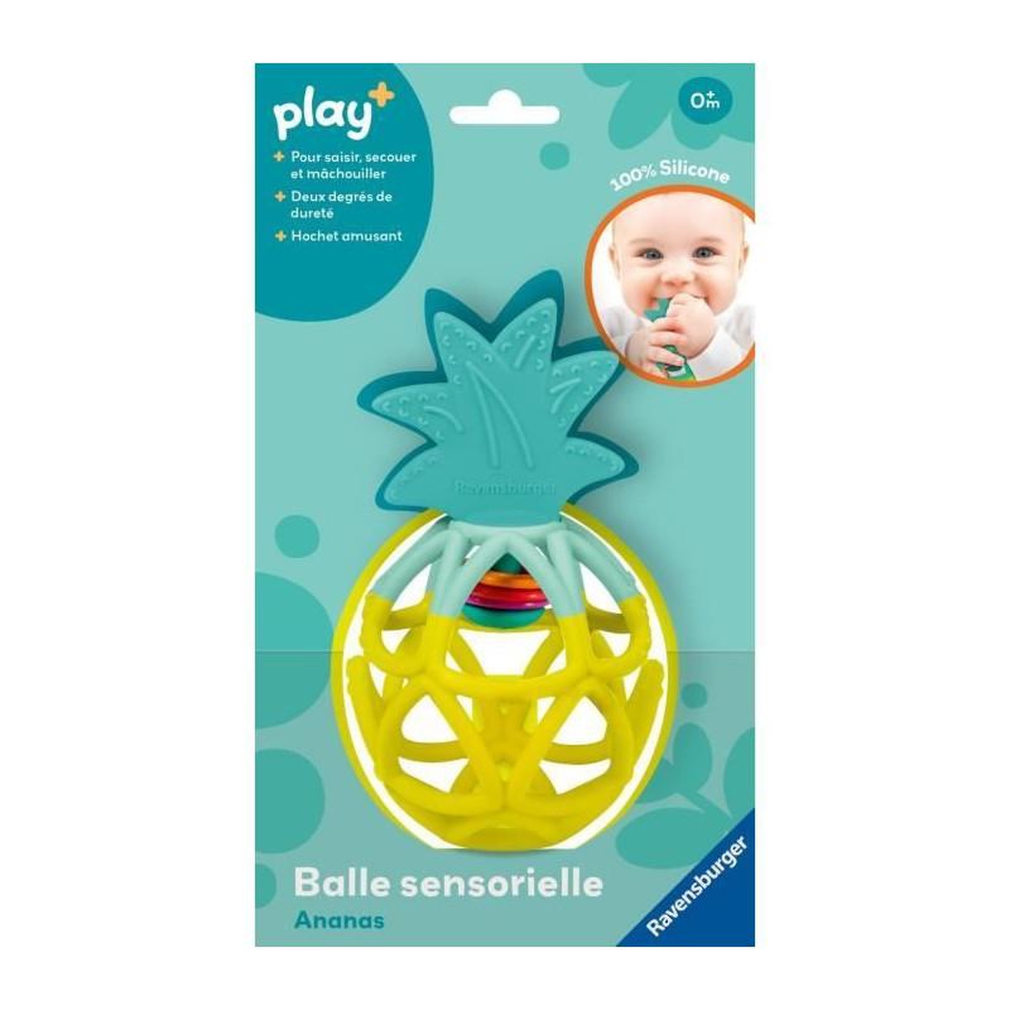 Voir la diapositive 3 : RAVENSBURGER Ravensburger -PLAY + - Balle sensorielle ananas - Des 6 mois - version française - 34013