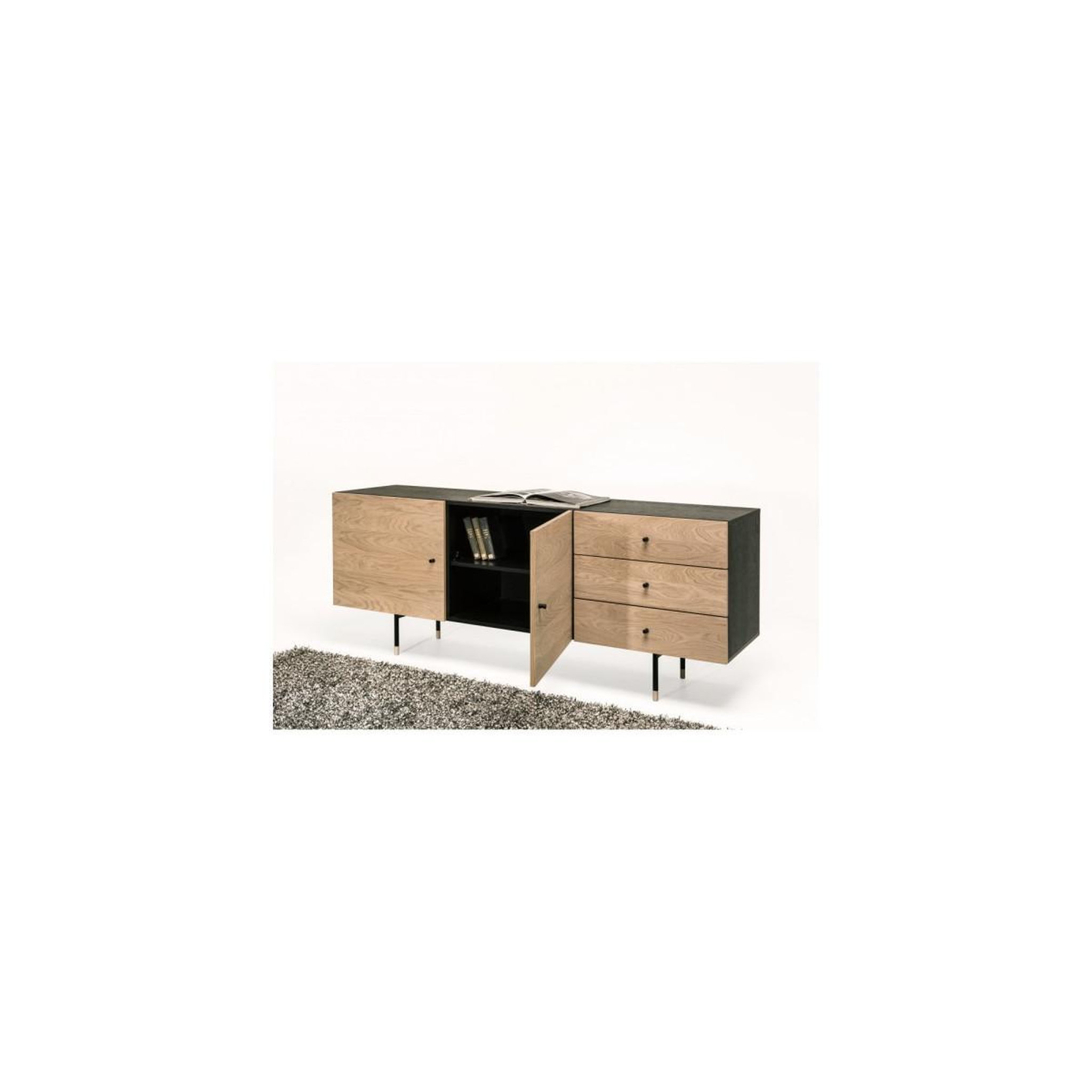 Voir la diapositive 4 : Paris Prix Buffet 2 portes & 3 tiroirs  jugend  180cm chêne