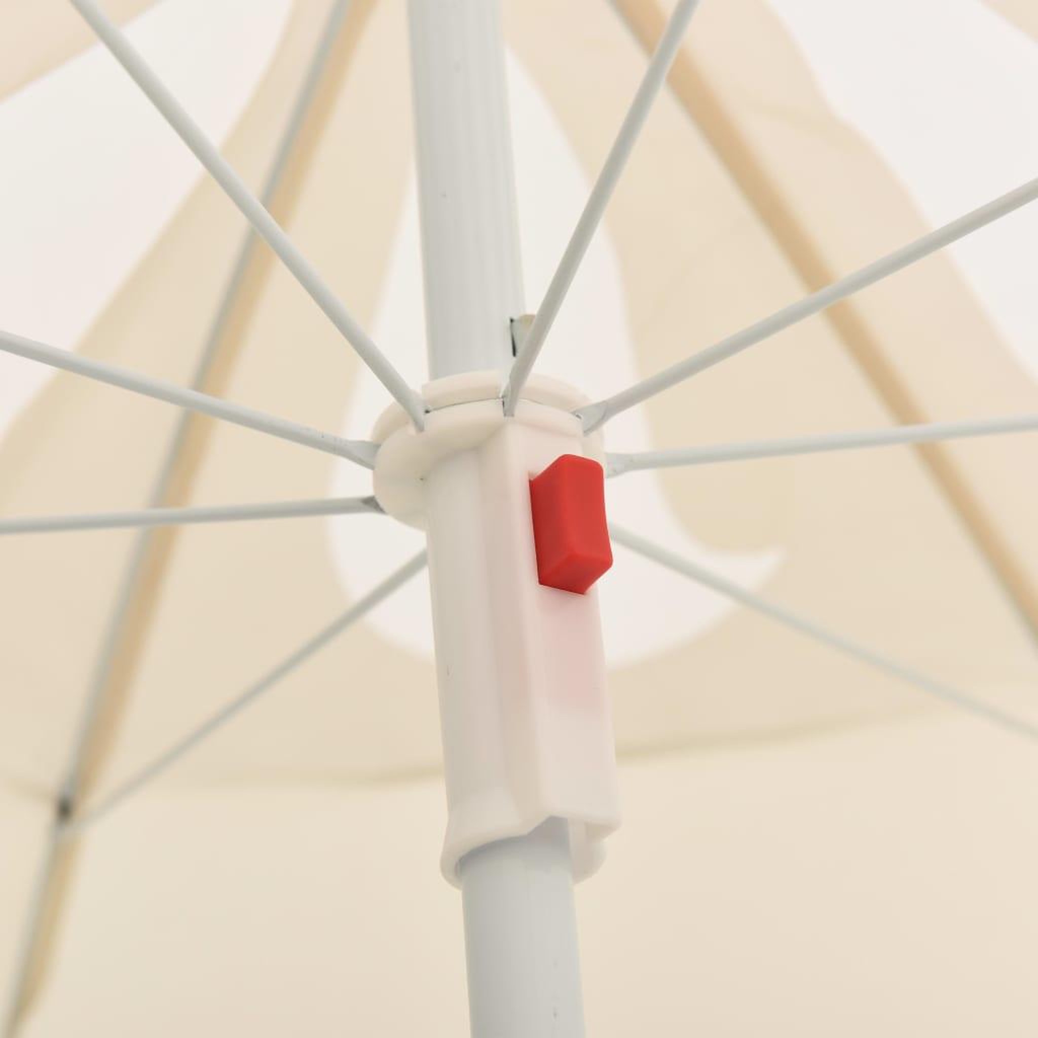 Voir la diapositive 4 : VIDAXL Parasol de jardin avec mat en acier sable 180 cm