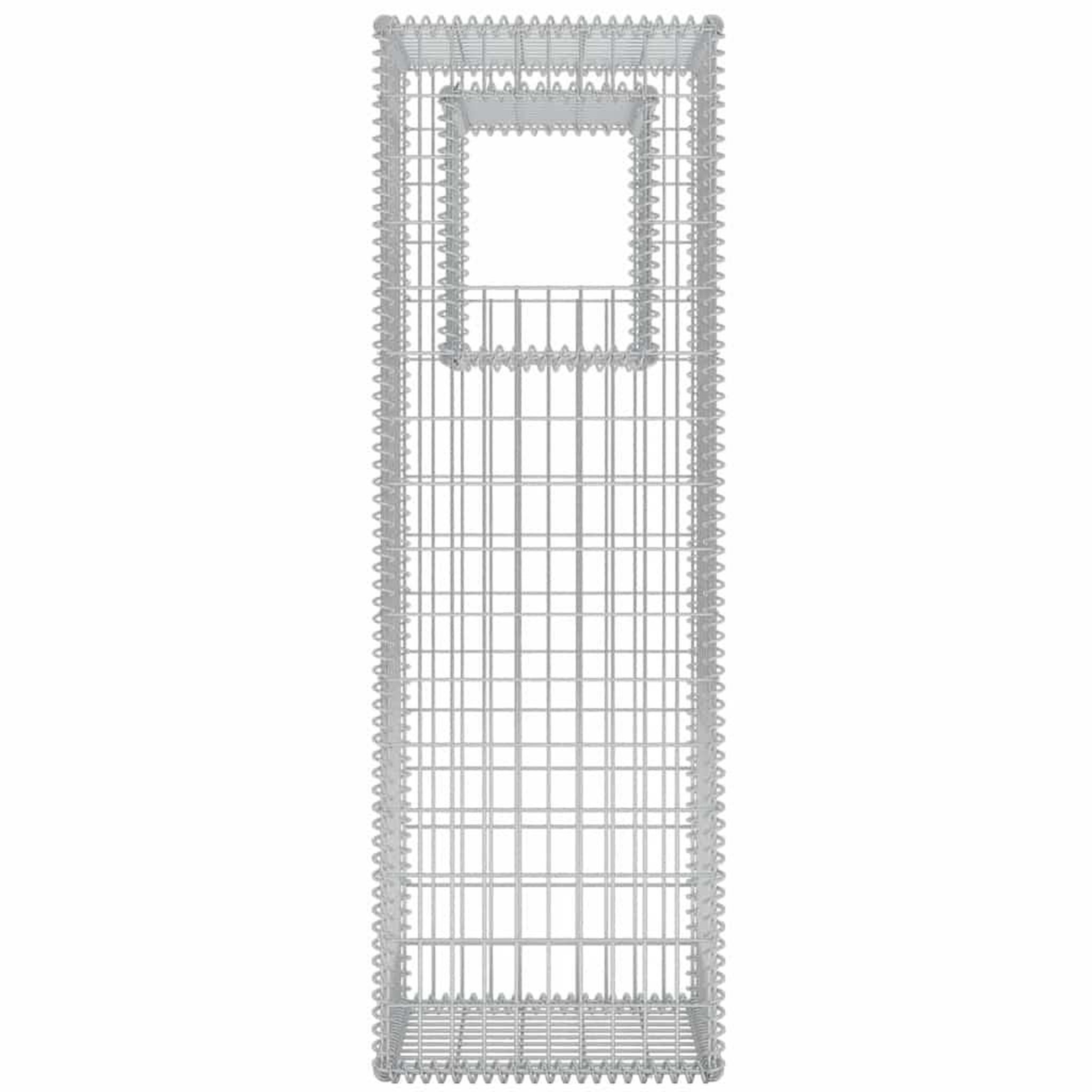 Voir la diapositive 5 : VIDAXL Jardiniere/poteau de panier de gabion 2 pcs acier 50x50x160 cm