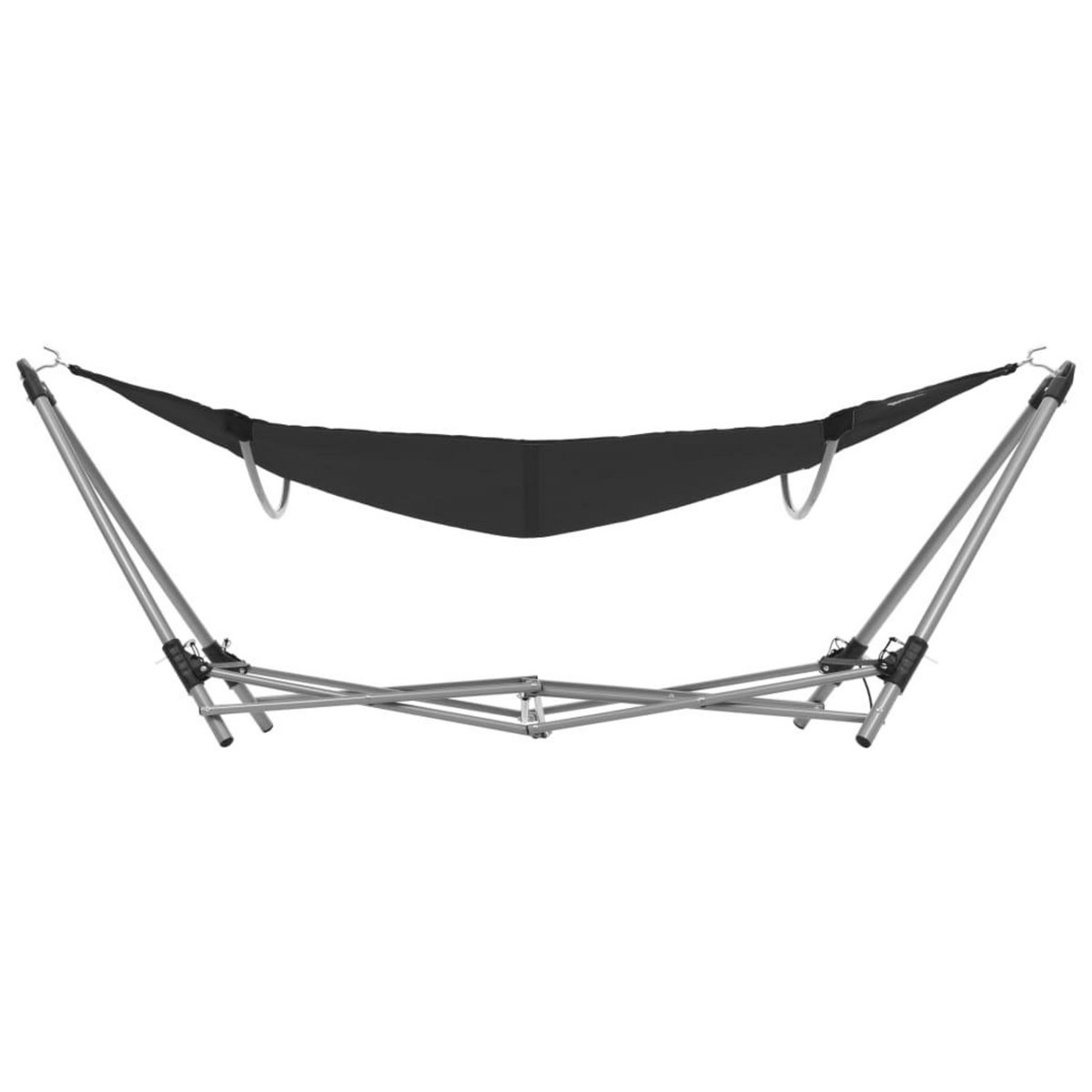 VIDAXL Hamac avec support pliable Noir