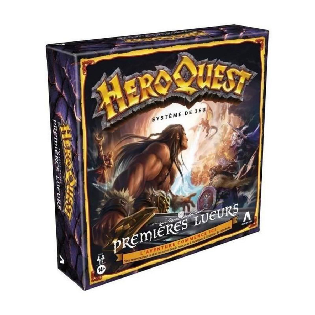 HASBRO Heroquest Systeme de Jeu First Light, Premieres Lueurs, Jeu d'aventures fantastiques styles donjon, Jeu de société, Des 14 ans