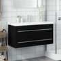 Voir la diapositive 3 : VIDAXL Armoire lavabo de salle de bain avec bassin integre noir