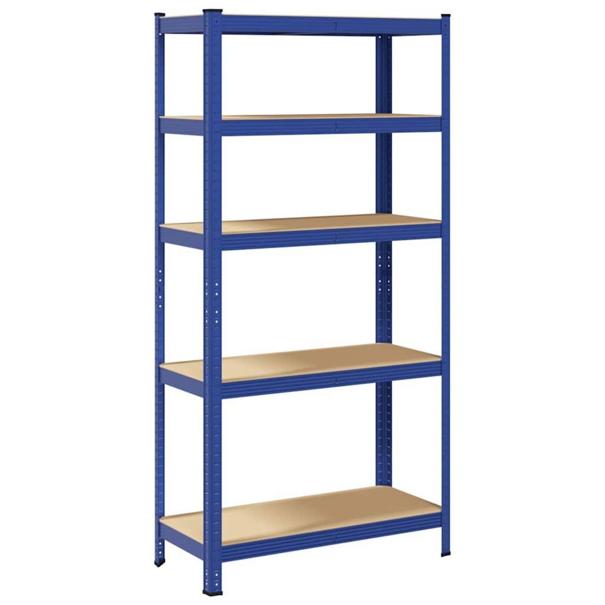 VIDAXL Etagere de rangement a 5 niveaux Bleu Acier et bois ingenierie