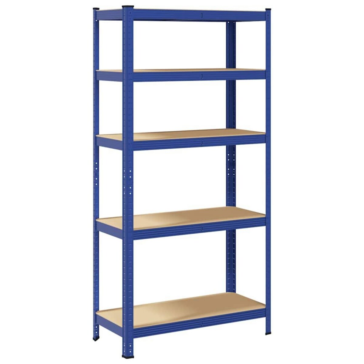 VIDAXL Etagere de rangement a 5 niveaux Bleu Acier et bois ingenierie