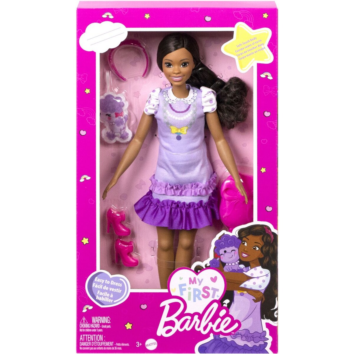 BARBIE - MA PREMIERE BARBIE BRUNE - poupée - 3 ans et +