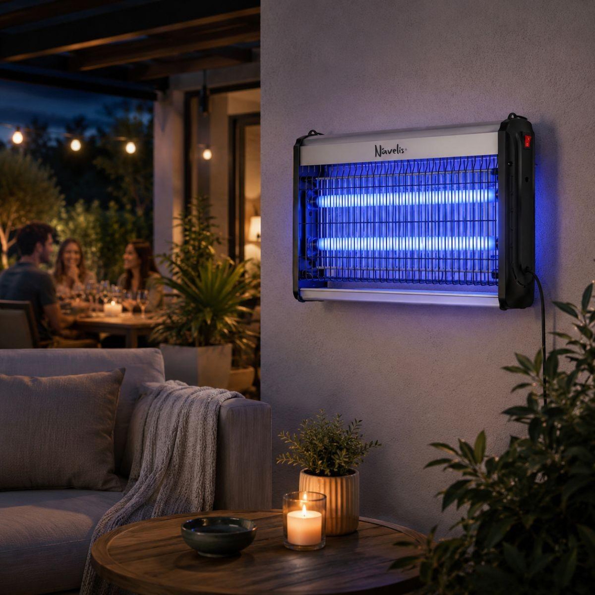 Voir la diapositive 4 : INTEC Lampe anti moustique intérieur extérieur 2500v technologie led 14w surface 120m2 elimine mouches moucherons & insectes volants
