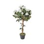 Voir la diapositive 3 : Paris Prix Plante Artificielle en Pot  Rosier  90cm Vert & Blanc