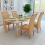 Voir la diapositive 2 : VIDAXL Chaises a manger lot de 4 marron rotin naturel