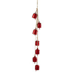 Paris Prix Suspension de Noël  7 Cloches  45cm Rouge