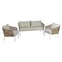 Voir la diapositive 1 : GARDENSTAR Salon bas de jardin - 5 places - Aluminium/Résine - Beige - BOSTON