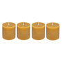 Voir la diapositive 1 : COMPTOIR DE LA BOUGIE Lot de 4 Bougies Votives  Rustic  4,5cm Jaune