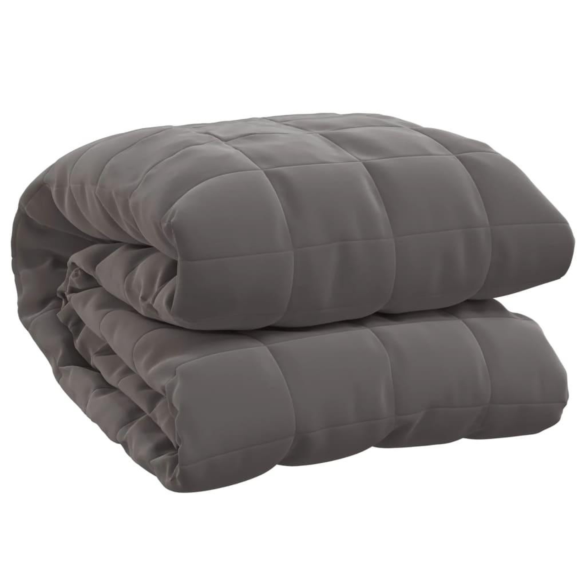 Voir la diapositive 2 : VIDAXL Couverture lestee Gris 200x230 cm 13 kg Tissu