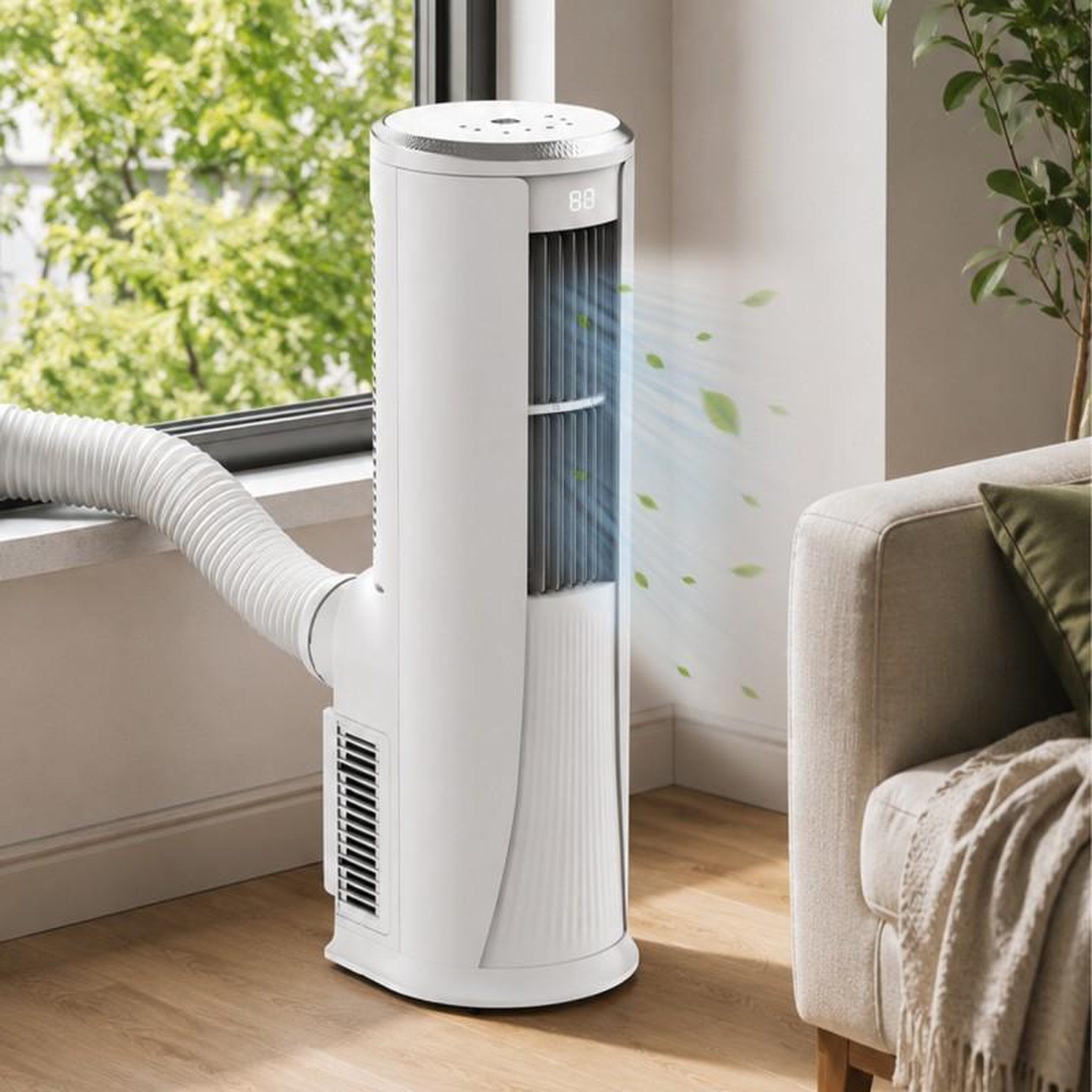 Voir la diapositive 2 : Climatiseur mobile réversible - 16 000 btu - froid & chaud - pompe à chaleur intégré