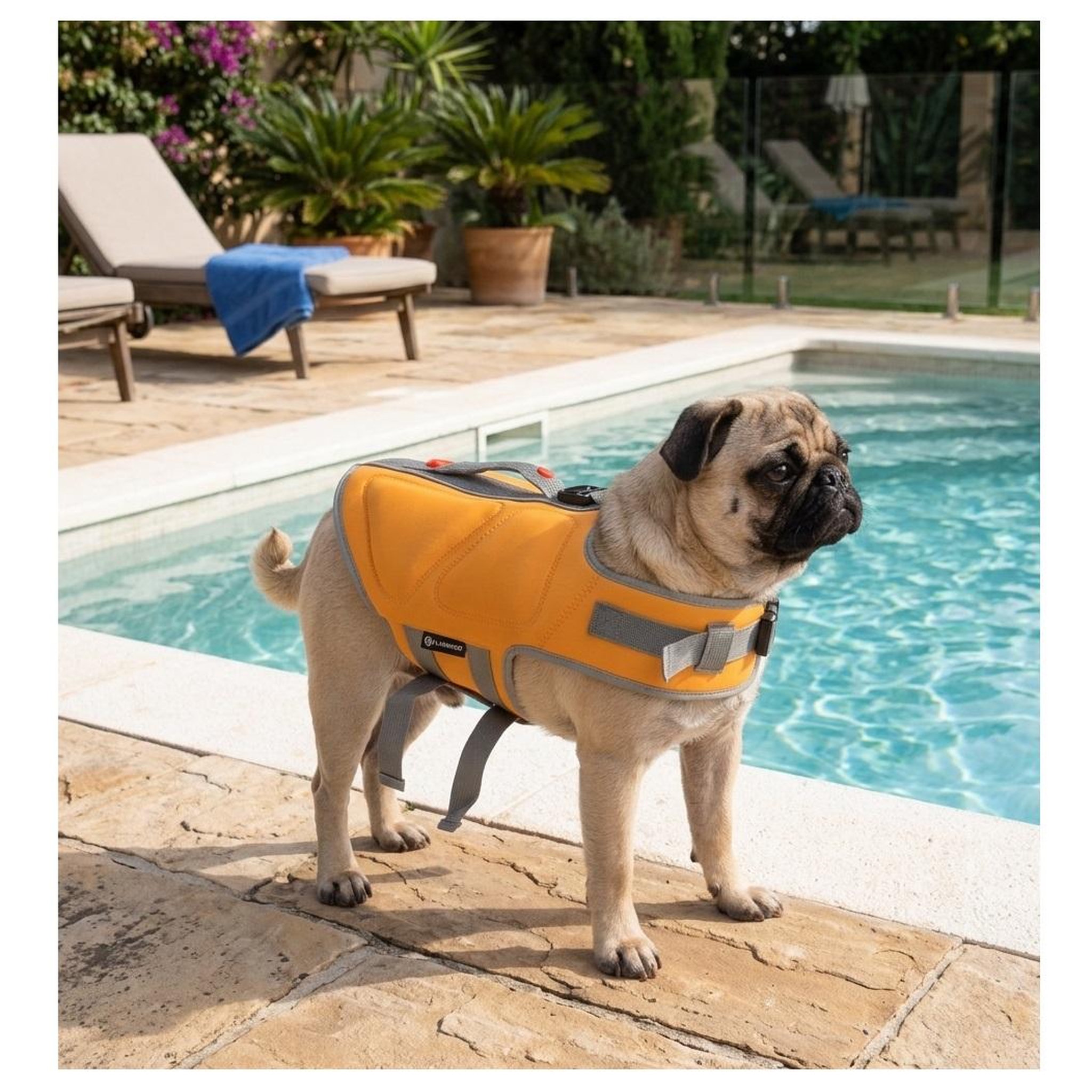 Voir la diapositive 2 : Eden Gilet de sauvetage réglable pour chien swimmy