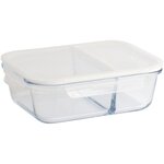 PEBBLY Boîte alimentaire en verre rectangulaire compartiment