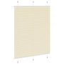 Voir la diapositive 4 : VIDAXL Store plisse creme 110x100cm largeur du tissu 109,4cm polyester