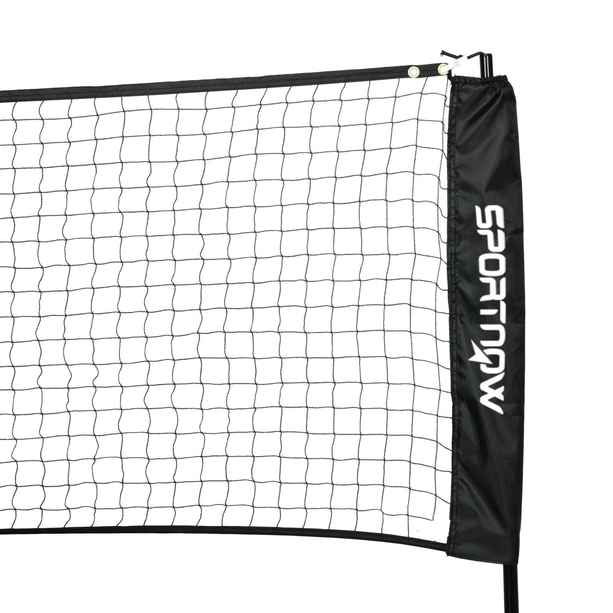 Voir la diapositive 5 : HOMCOM Ensemble set complet de badminton, pickleball et volleyball 3 en 1 réglable noir