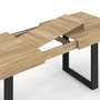 Voir la diapositive 6 : ID MARKET Table à manger extensible rectangle PHOENIX 4-8 personnes bois et noir 160-200 cm