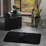 Voir la diapositive 3 : Paris Prix Tapis Uni en Flanelle  Flanou  50x80cm Noir
