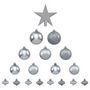 Voir la diapositive 2 : FEERIC LIGHT & CHRISTMAS Kit 18 Pièces Déco de Noël  Colorama  23cm Argent