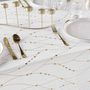 Voir la diapositive 3 : Paris Prix Nappe Antitache Imprimé  Firmament  140x240cm Blanc & Or