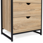 Voir la diapositive 6 : ID MARKET Chiffonnier 5 tiroirs DETROIT 60 cm commode semainier design industriel