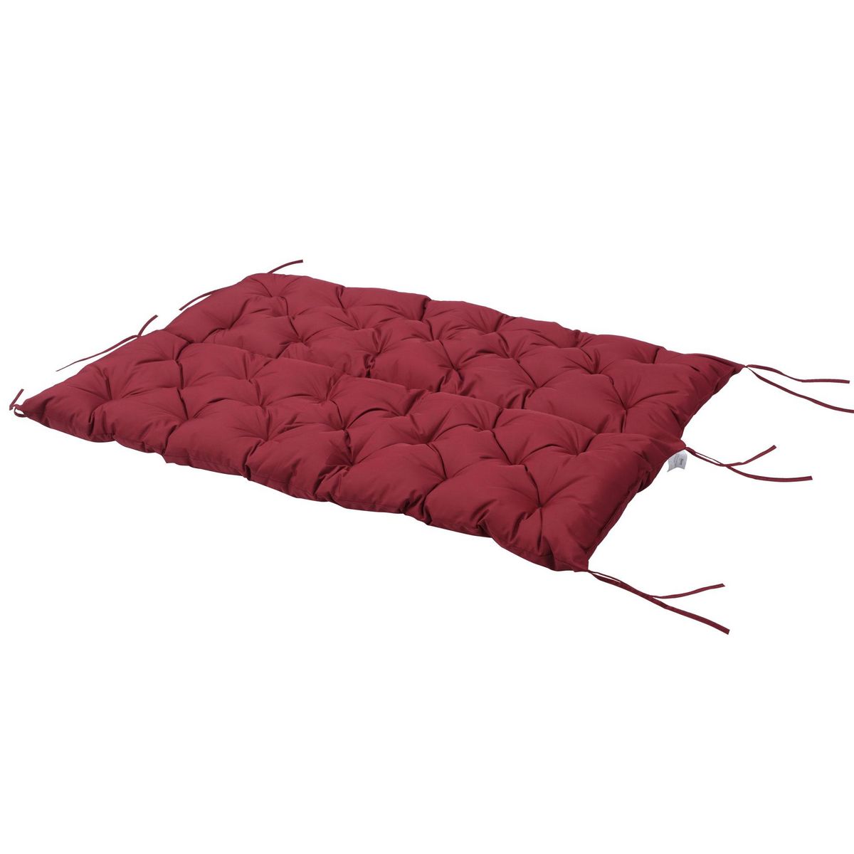 OUTSUNNY Coussin matelas assise dossier pour banc de jardin balancelle canapé 3 places grand confort 150 x 98 x 8 cm rouge