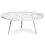 Voir la diapositive 5 : Paris Prix Table Basse à Rebord 2 Covers  Texture  90cm Blanc