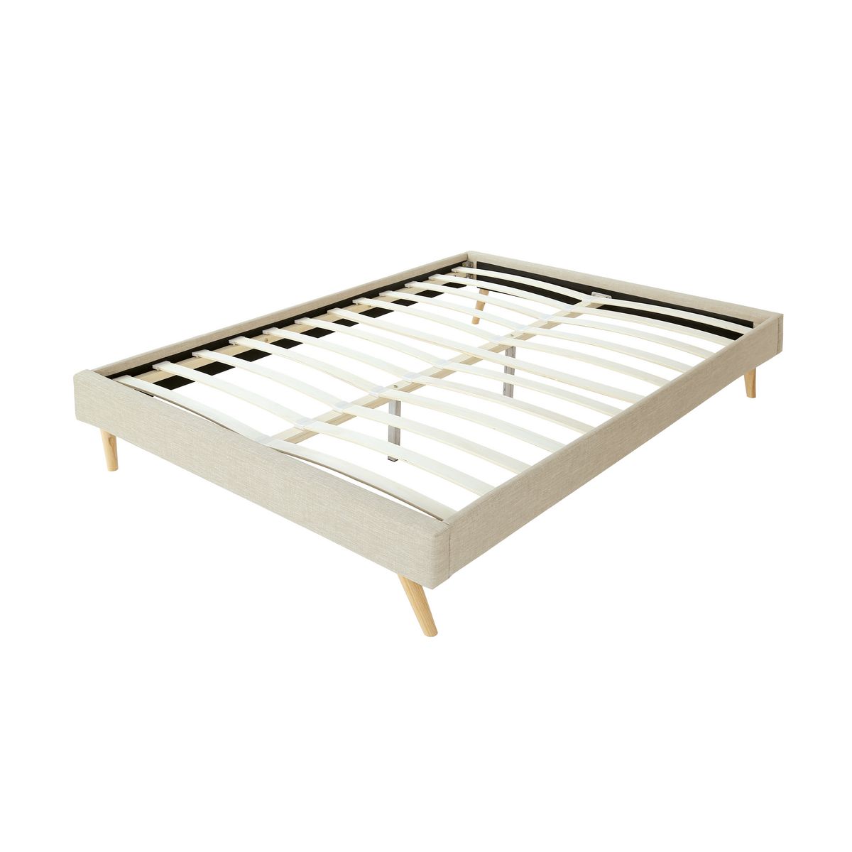 Cadre de lit scandinave en tissu 140x190 OREBRO
