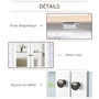 Voir la diapositive 6 : HOMCOM Armoire murale de salle de bain avec étagère réglable et 2 portes avec miroir en MDF - dim. 56I x 14P x 46H cm