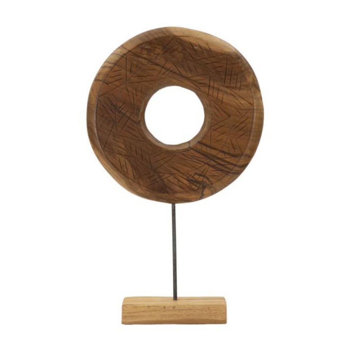 Paris Prix Objet Déco Rond en Teck  Dorat  58cm Naturel