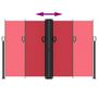 Voir la diapositive 5 : VIDAXL Auvent lateral retractable rouge 160x600 cm