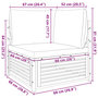 Voir la diapositive 6 : VIDAXL Canape d'angle de jardin avec coussins bois massif d'acacia
