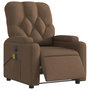 Voir la diapositive 3 : VIDAXL Fauteuil inclinable de massage electrique marron tissu