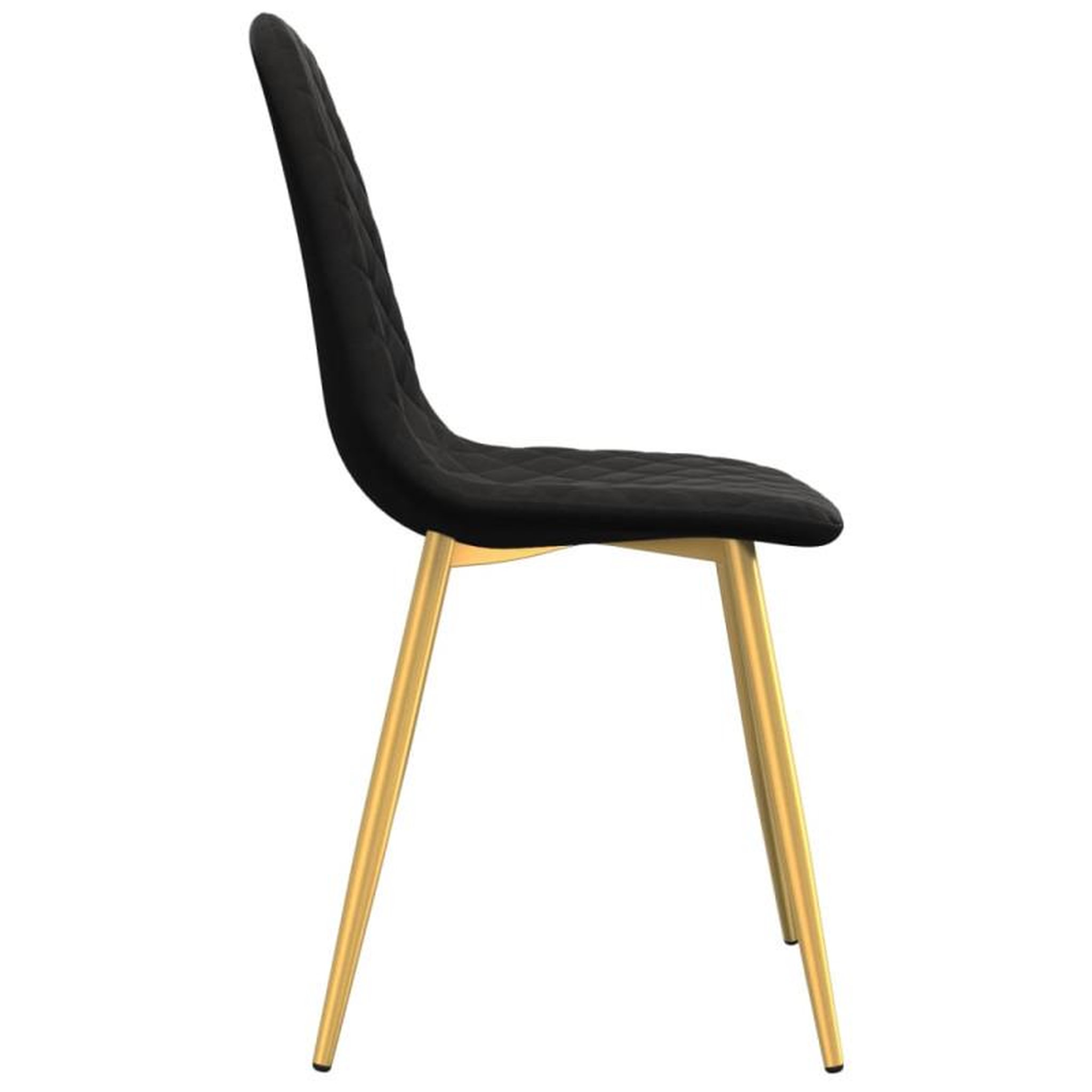 Voir la diapositive 5 : VIDAXL Chaises à manger lot de 4 Noir Velours