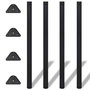 Voir la diapositive 1 : VIDAXL 4 pieds de table reglables en hauteur Noir 1100 mm