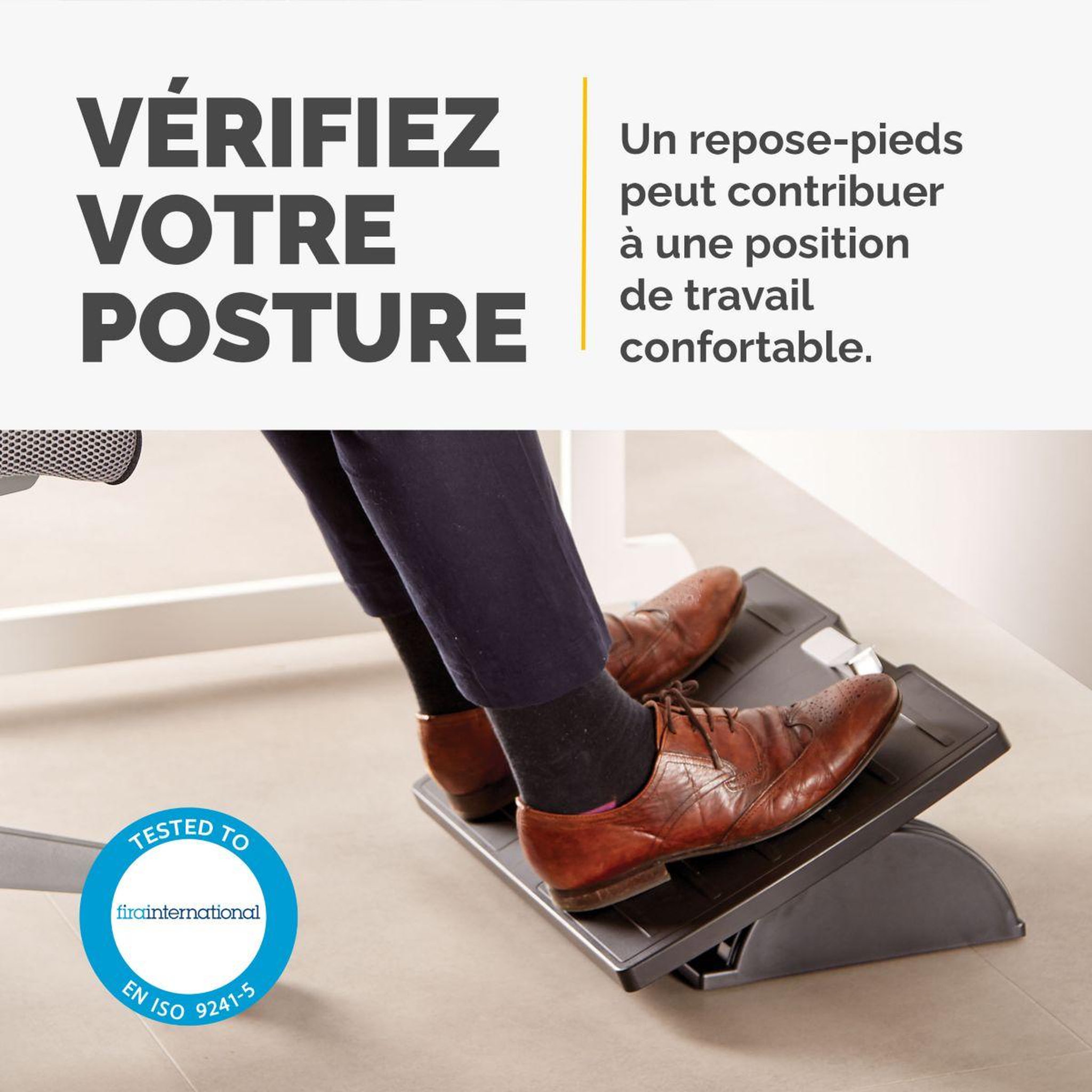 Voir la diapositive 2 : Fellowes Syst. Position repose-pieds réglable microban