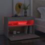 Voir la diapositive 5 : VIDAXL Table de chevet avec lumieres LED gris beton 60x35x40 cm